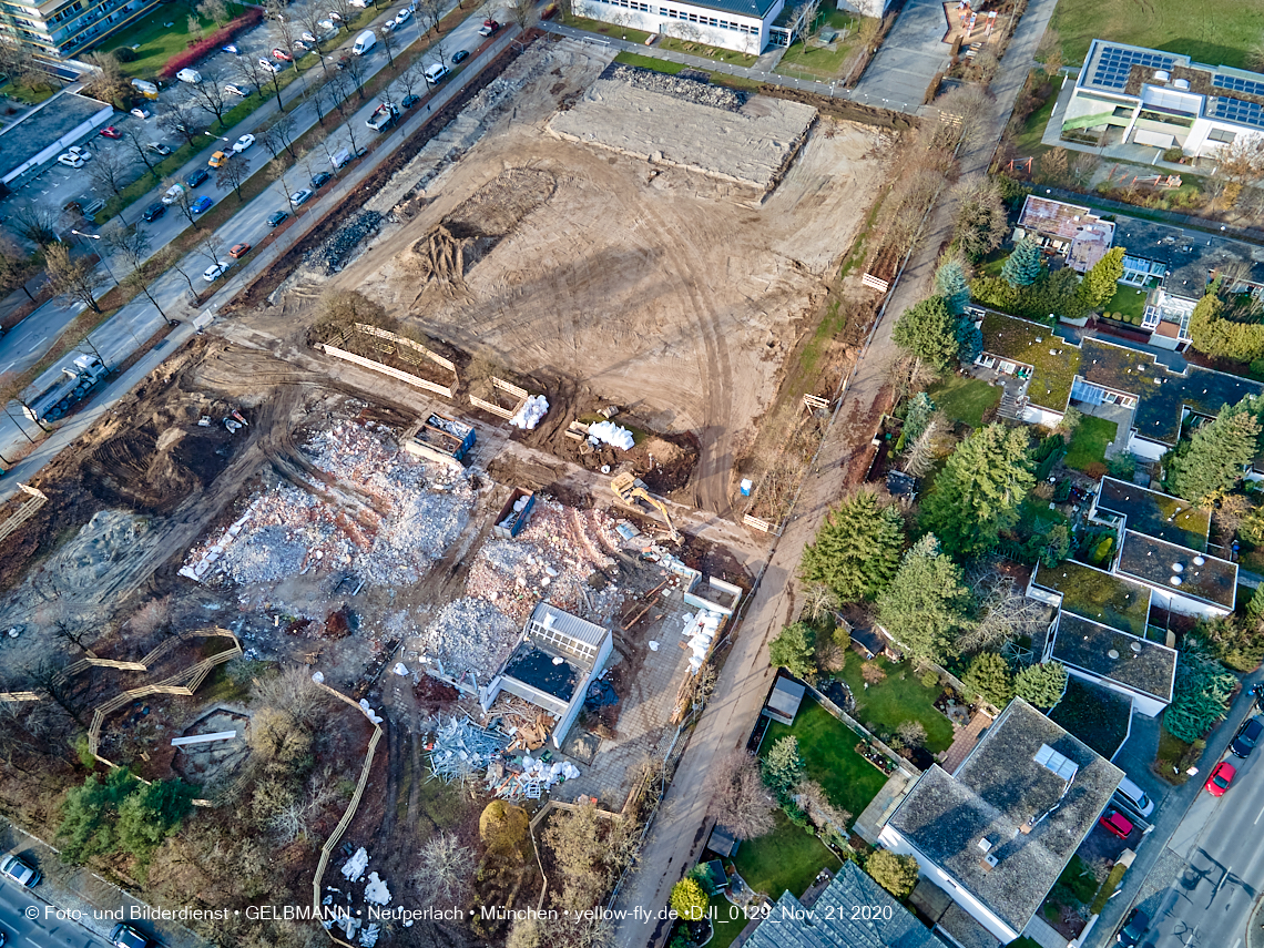 21.11.2020 - Bauplatz der Grundschule in Neuperlach in München